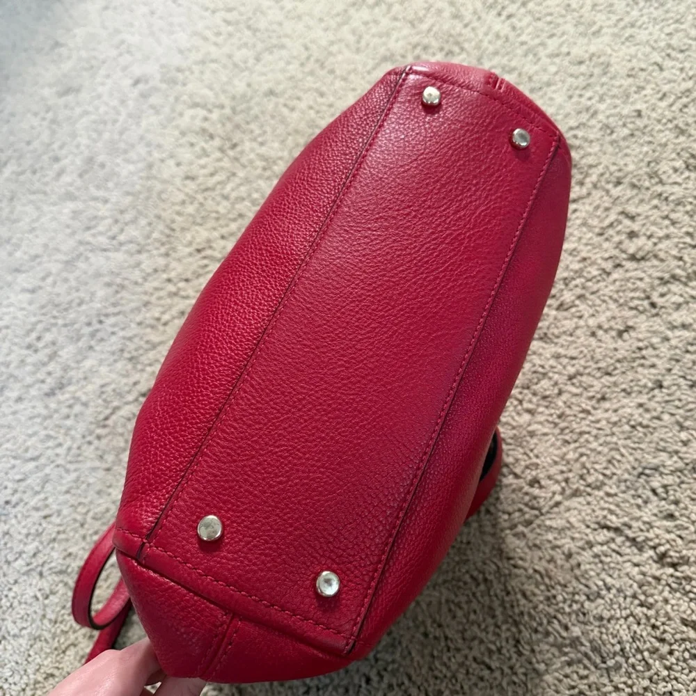 Kate Spade Pine Street Small Kori Leather Purse Red Gold Hardware